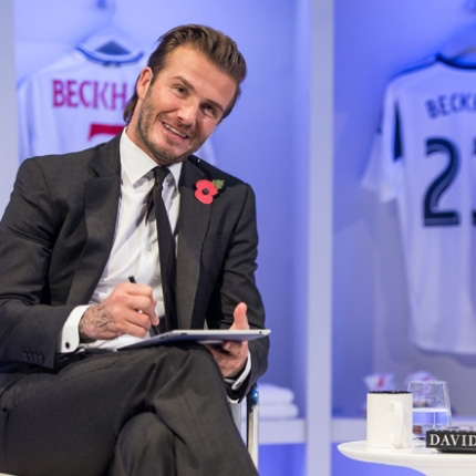 David Beckham Book Signing on Facebook
